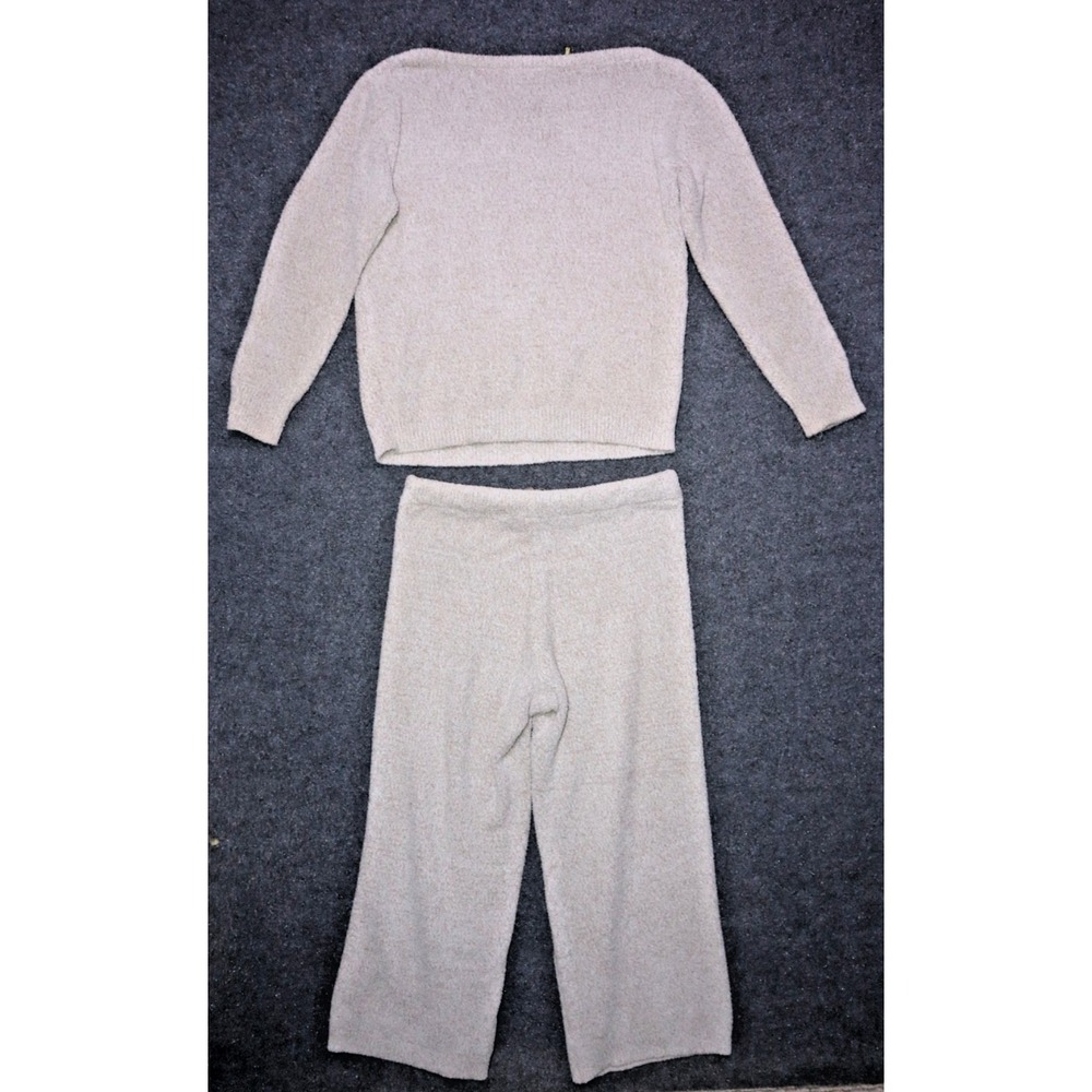 Softies Super Soft Boat Neck Pullover Jogger Set Matching Lounge Set Large Beige